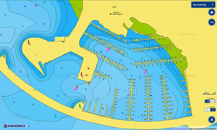 Открыть карту Navionics яхтенной марины Рубикон. Лансароте. Канары